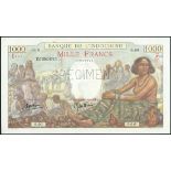 (x) Banque de l'Indochine, French Somaliland, specimen 1000 francs, ND (1938), serial number O.00