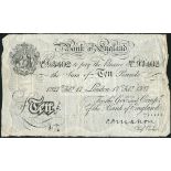 Bank of England, C P Mahon, £10, London, 17 February 1927, serial number 125/ 93402, black print,