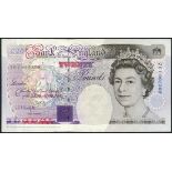 Bank of England, G E A Kentfield, £20, ND (1991), serial number Z01 992398, purple and