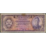 Government of British Honduras, $2 (2), 30 January 1947 and 1 November 1949, serial numbers B/2