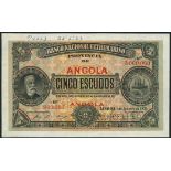 (†) Banco Nacional Ultramarino, Angola, printer's archival specimen 1 Escudo (2), 1 January 1921,