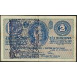 Citta di Fiume, 2 Kronen, ND (1919-21), serial number C389970, (Pick S103d),