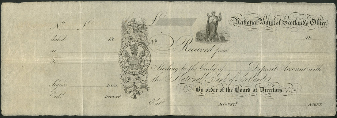 A group of specimen banknote papers manufactured by A. Cowan & Sons, (1930-1850), Including