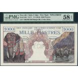 (x) Banque de l'Indochine, Vietnam, specimen 1000 piastres, ND (1948), serial number O.000 000, red,