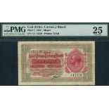 (x) East African Currency Board, 1 rupee, 1 April 1920, serial number A/2 12239, red on pale grey-