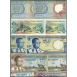 Banque Nationale Du Congo, a group comprising 20 francs, 1962 (2) prefixes HA and PA, 50 francs (2),