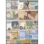 Egypt, a group including National Bank of Egypt, £1, 1951, 50 piastres, 1960, £5, 1957, Egyptian