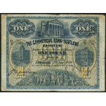 Commercial Bank of Scotland Limited, £1, 2 January 1923, serial number 21/H 392/177, blue and
