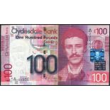 Clydesdale Bank, £100, 7 June 2009, serial number W/HS 005000, red, purple and multicolour,