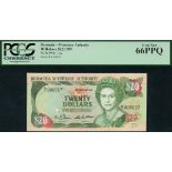 (x) Bermuda Monetary Authority, $20, 20 February 1989, serial number B/1 000067, green on