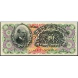 (†) El Banco Anglo Costarricense, Costa Rica, obverse and reverse (2) specimen proofs 20 Colones,