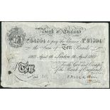 Bank of England, C P Mahon, £10, London, 16 April 1927, serial number 129/L 81704, black and