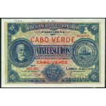 (†) Banco Nacional Ultramarino, Cape Verde, printer's archival specimen 20 Escudos (2), 1 January