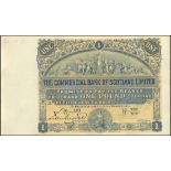 (†) Commercial Bank of Scotland Limited, printer's archival specimen £1, 2 January 1896, black