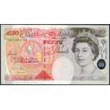 Bank of England, G E A Kentfield, £50, ND (1994), serial number A01 000766, red and multicolour,