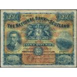 National Bank of Scotland Limited, £1, 11 November 1916, J602-470, blue on yellow and red