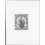 New Zealand1909-26 1d. DominionDie ProofsIn black on glazed card (46x61mm.) with outer frame