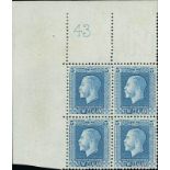 New Zealand1915-33 King George V IssuesPlate Numbers5d. light blue, "Cowan" paper, perf 14x13¼, a