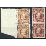New Zealand1909-16 King Edward VII IssueIssued Stamps1909-16 3d. chestnut (marginal) and 5d. red-
