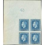 New Zealand1915-33 King George V IssuesPlate Numbers5d. light blue, "Cowan" paper, perf 14x13¼, a