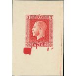 New Zealand1915-33 King George V IssuesDie ProofsPerkins Bacon 3d. proof in carmine on wove paper (