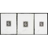 New Zealand1915-33 King George V IssuesDie ProofsW.R. Brock 1½d. proofs (3) on glazed paper