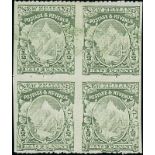 New Zealand1898-1908 Pictorial IssuesIssued Stamps1902 (Apr.) "Cowan" paper, perf 14 ½d. green block