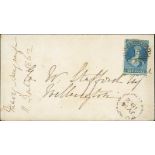New Zealand1862-64 Watermark Large StarSerrated Perforation 16 or 18 at Nelson2d. deep blue with