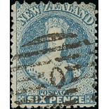 New Zealand1870-73 Watermark Large Star, New ColoursPerf. 10x12½6d. blue, perforation 12½ compound