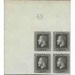 New Zealand1915-33 King George V IssuesImperforate Plate Proofs5d. top left corner block of four