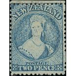 New Zealand1864 Watermark "NZ"Perf. 12½ (comb) at Auckland2d. pale blue (Plate I worn), unused