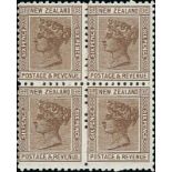 New Zealand1882-98 Second Sideface IssueIssued Stamps1895-1900 7mm. watermark, vertical mesh, perf