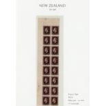 New Zealand1915-33 King George V IssuesPlate Numbers3d. chocolate, "Pictorial" paper, a top left