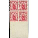 New Zealand1909-26 1d. DominionIssued Stamps1909-26 De La Rue chalk-surfaced paper, perf 14x15,