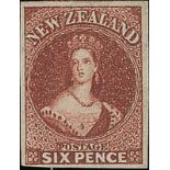 New Zealand1862-64 Watermark Large StarImperforate6d. red-brown with good to large margins, unused
