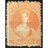 New Zealand1870-73 Watermark Large Star, New ColoursPerf. 10x12½2d. vermilion, unused with traces of