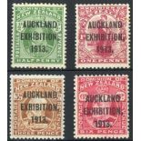 New Zealand1913 (Dec.) Auckland Exhibition set of four, fine unmounted mint. C.P. S5a-S8a, $1,045;