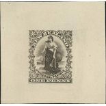 New Zealand1901-08 1d. Universal1906 Waterlow subsidiary die proof, 1d. in black on wove paper,