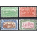 New Zealand1906 (Nov.) Christchurch Exhibition, ½d., 1d., 3d. (light horizontal crease) and 6d., the