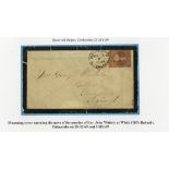 (x) New ZealandNew Plymouth and Localities1869 (3 Mar.) mourning envelope to Skipton, Yorks.,