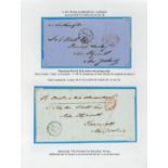 (x) New ZealandNew Plymouth and LocalitiesIncoming Mail1858 and 1859 entire letters ex the same