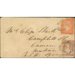 (x) New ZealandNew Plymouth and LocalitiesRural Taranaki OfficesWairoa: 1873 (18 Oct.) envelope from