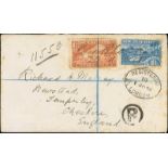 (x) New ZealandNew Plymouth and Localities1901 (29 Nov.) envelope registered from Bell Block to