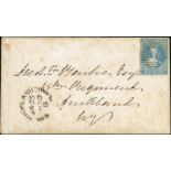 (x) New ZealandNew Plymouth and Localities1859 (24 Jan.) envelope (light overall soiling) to