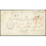 (x) New ZealandNew Plymouth and Localities1861 (6 July) envelope from Lyttelton "Per Royal Mail"