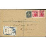 (x) New ZealandNew Plymouth and LocalitiesRural Taranaki OfficesTe Kiri: 1916 (8 Aug.) envelope