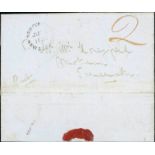 (x) New ZealandNew Plymouth and LocalitiesIncoming Mail1857 (20 June) entire letter to Moturoa,