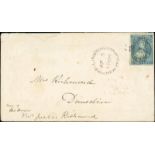 (x) New ZealandNew Plymouth and Localities1864 (1 Apr.) envelope (small repair at top) via