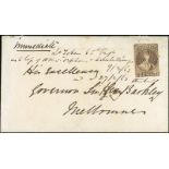 (x) New ZealandNew Plymouth and Localities1863 (9 Feb.) envelope to Governor Henry Barkly at