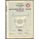 Sweden: Aktiebolaget Volvo, 50 kroner share, Goteborg 1935, no.2025, black, blue underprint,